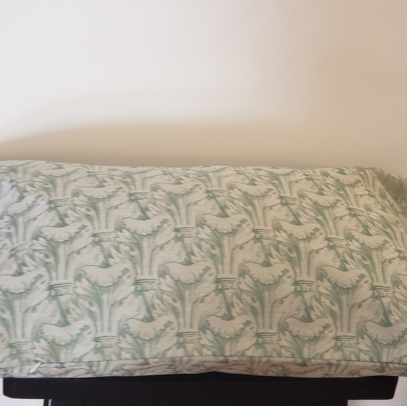 Upholstery Jacquard Sage Green Accent Throw Pillow Cover 26"×16". - Picture 5 of 6